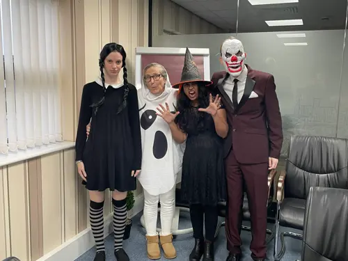 PSP Staff members dressed in Halloween outfits