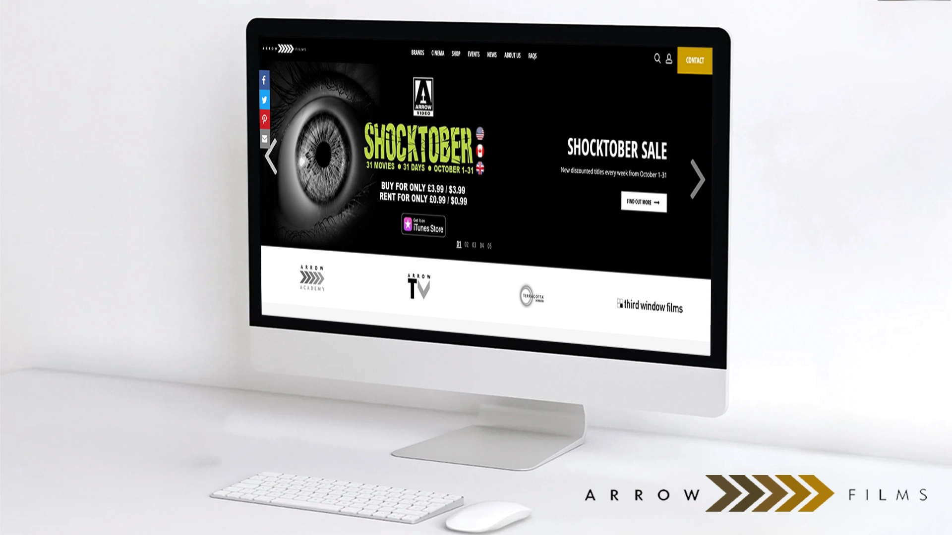 Bespoke E Commerce Site Arrow Films 635X500