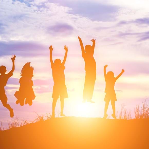 Children during summer