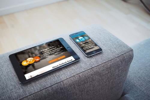 Mobile Showing A Responsive Website