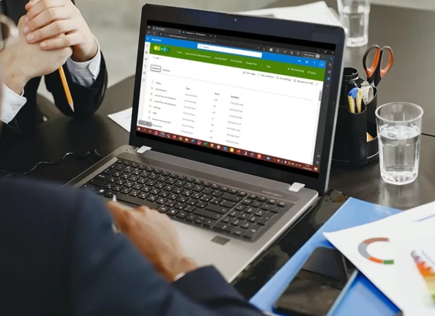 Two men with laptop